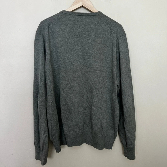 Polo by Ralph Lauren • Gray Pima Cotton V-Neck Sweater - Picture 2 of 6